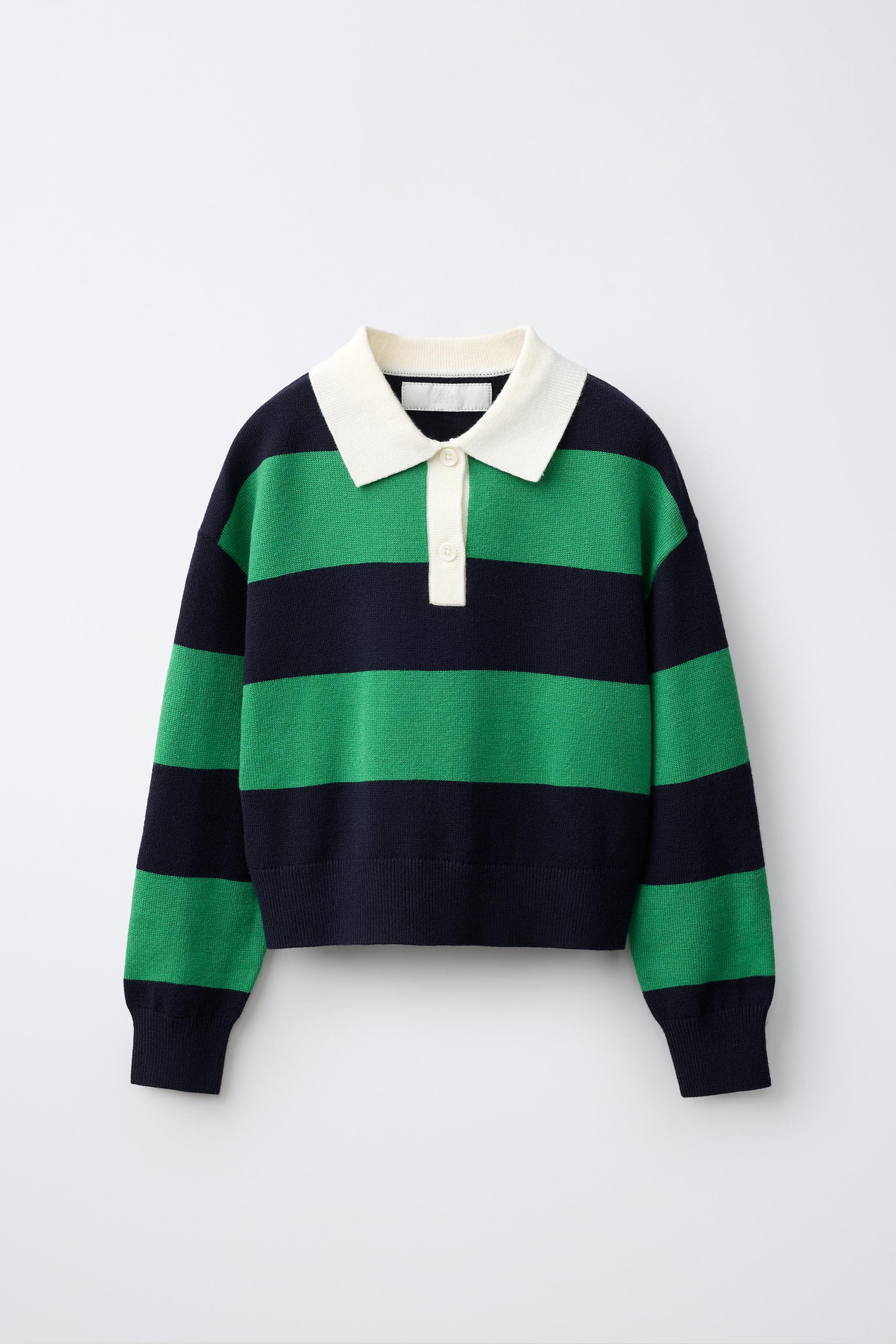 PULL À COL POLO RAYURES